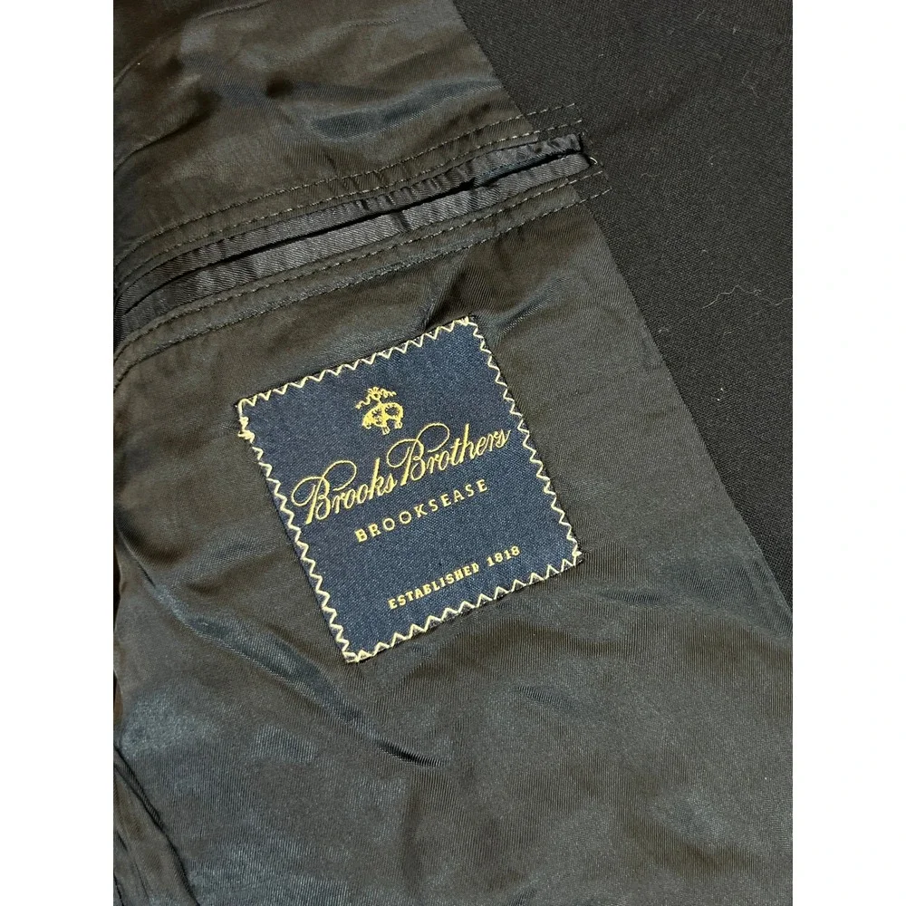 Brooks Brothers Brooksease Navy Wool Loro Piana Blazer Gold Buttons Mens 42R